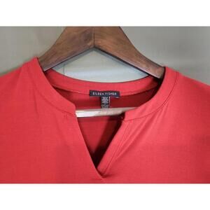 Eileen Fisher Dress Red Womens Size L Viscose
